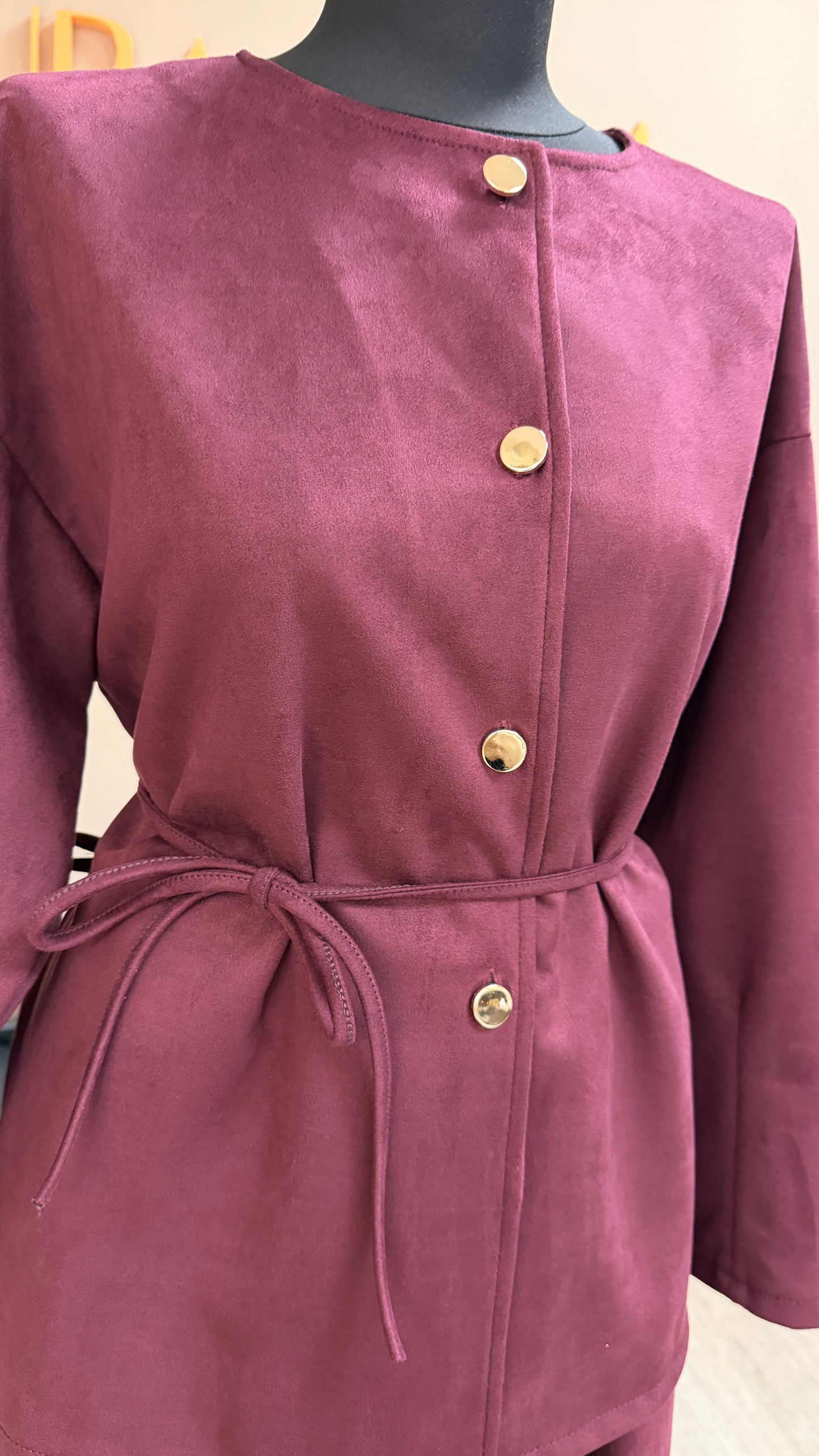 Zweiteiler Wildleder Optik