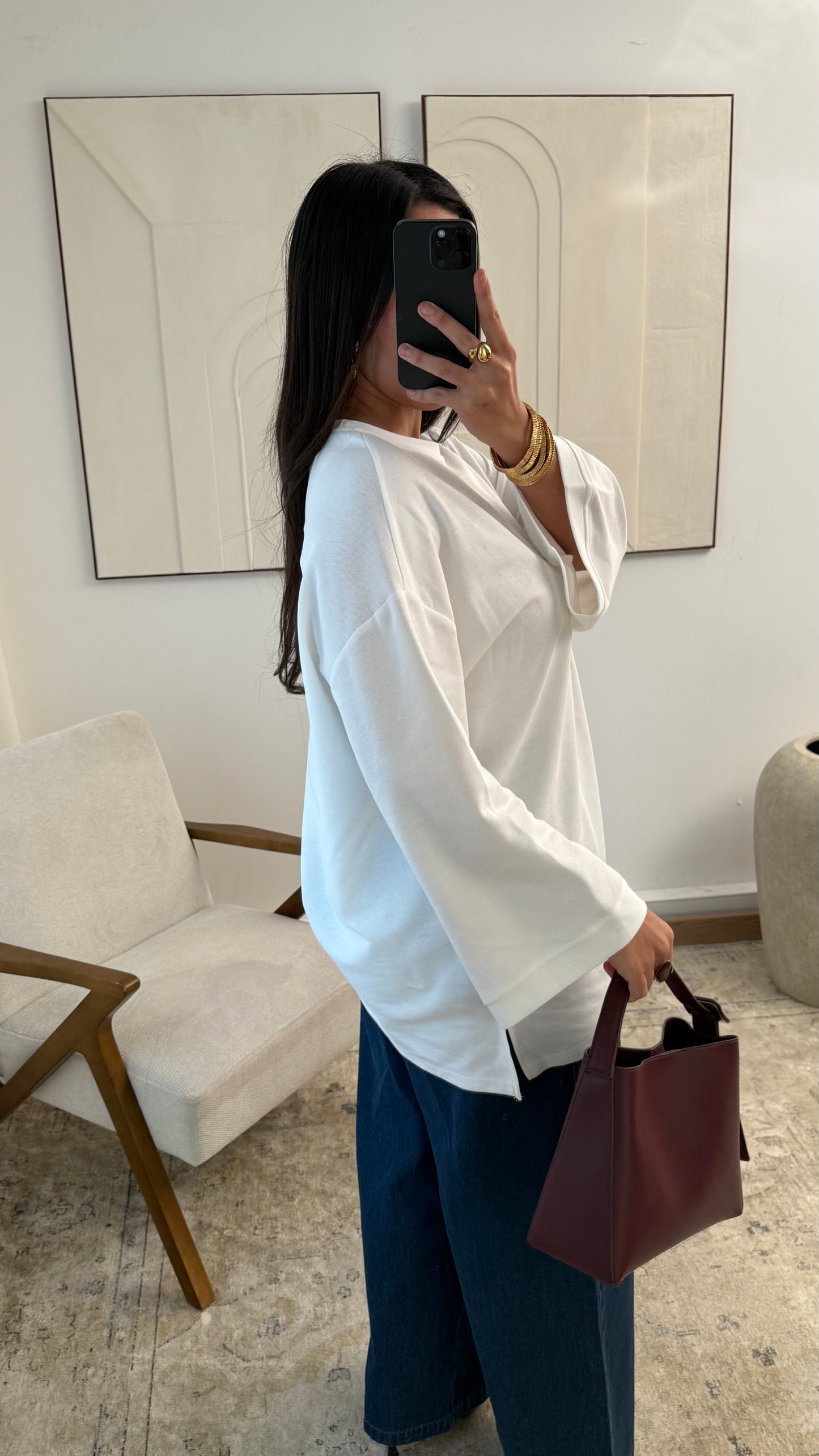 Basic T-Shirt Langarm