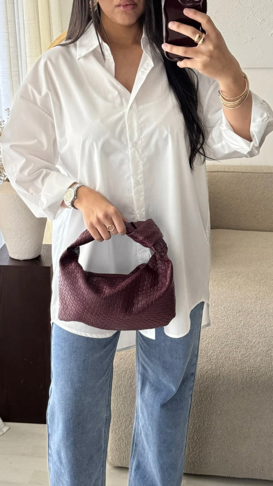 Oversize Bluse Weiß