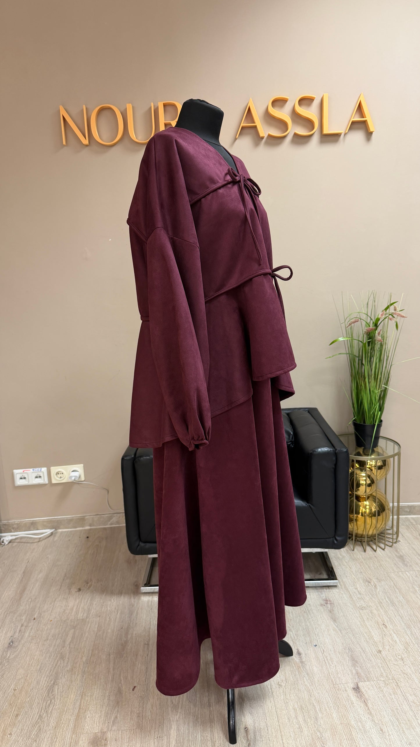 Zweiteiler Wildleder Optik