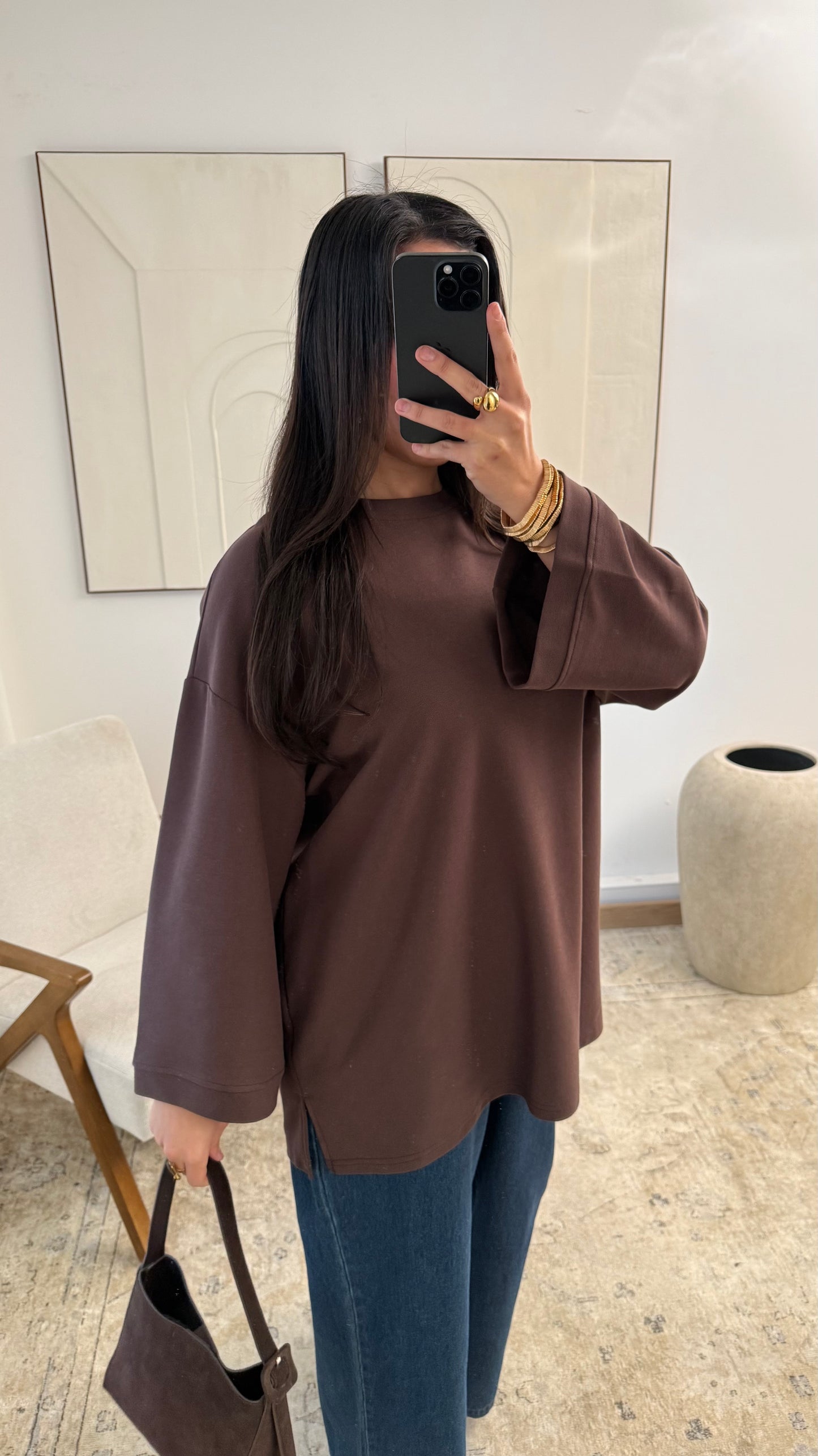 Basic T-Shirt Langarm