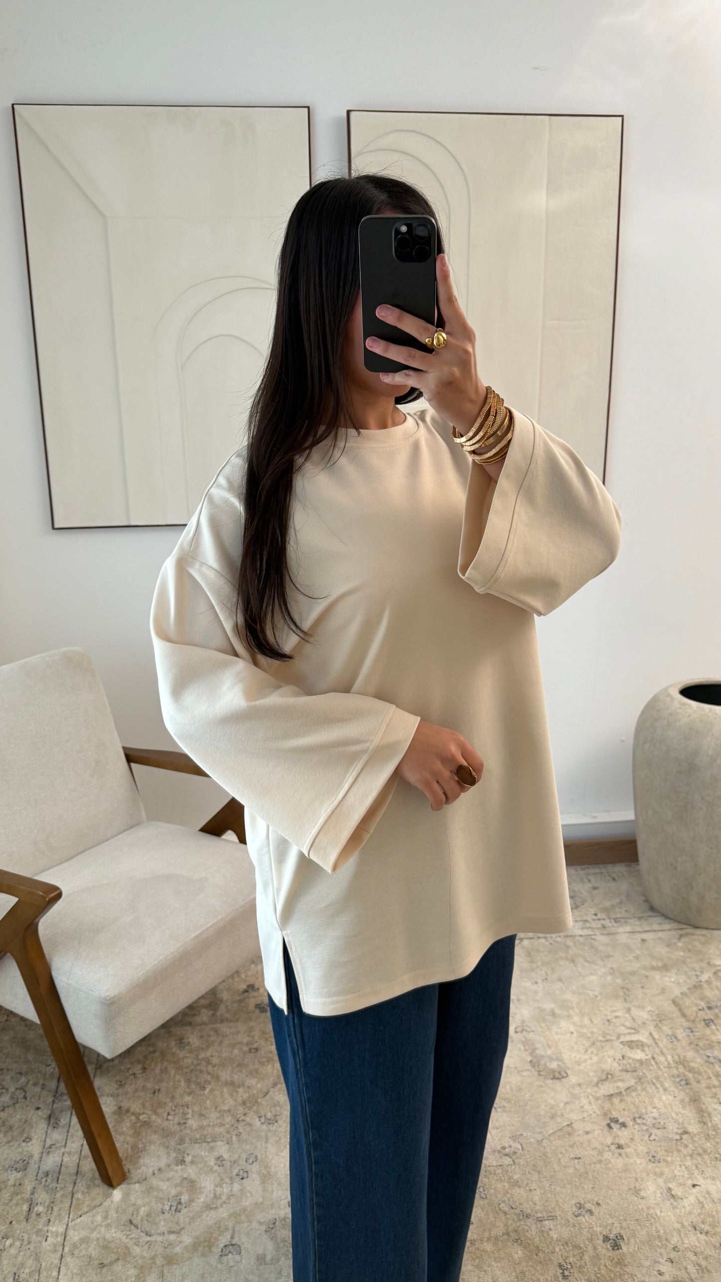 Basic T-Shirt Langarm