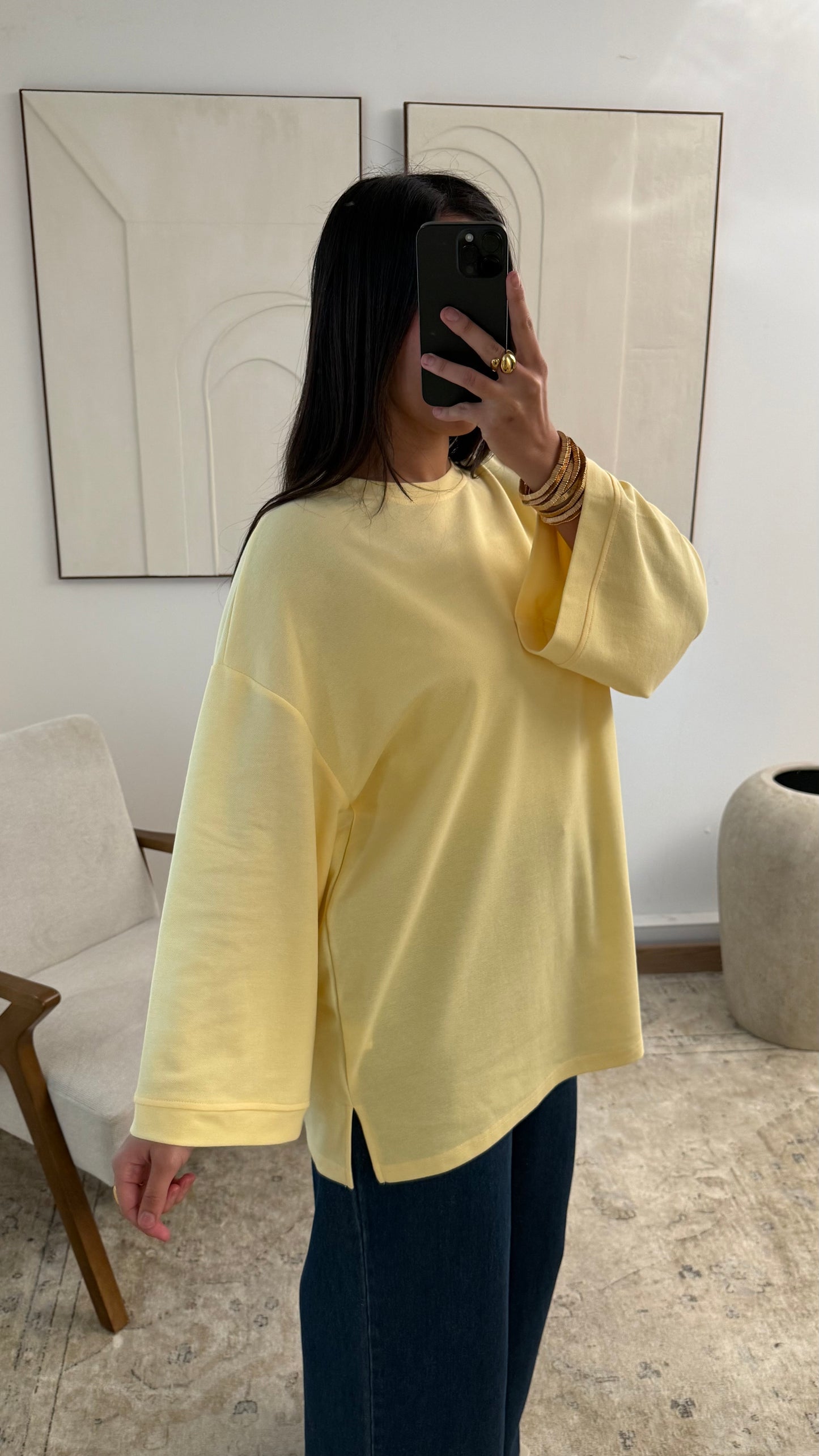 Basic T-Shirt Langarm