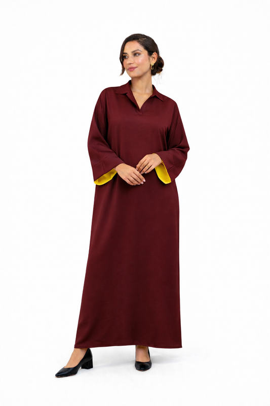 Abaya mit Kragen