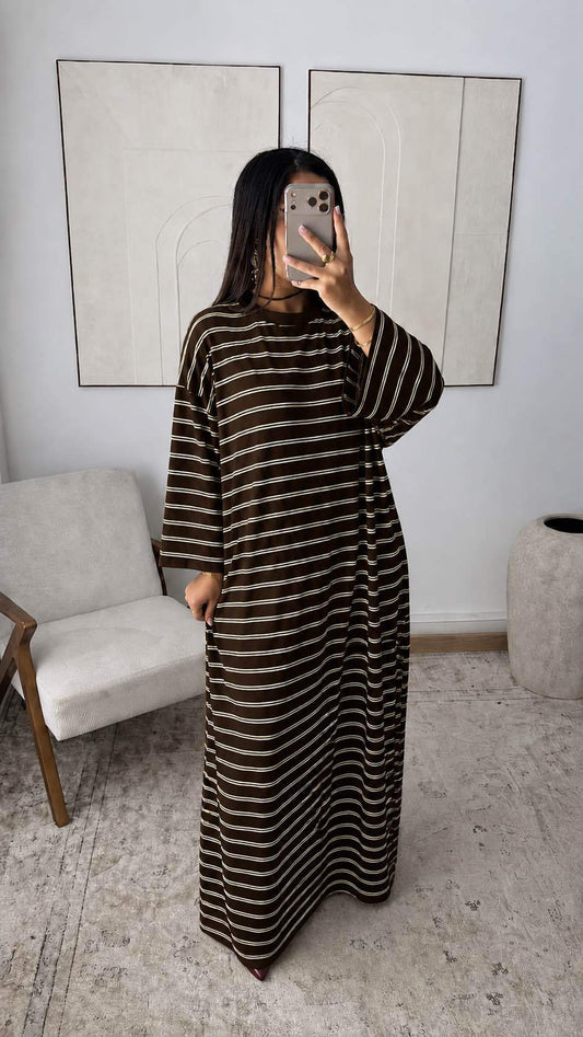 Streifen Maxikleid